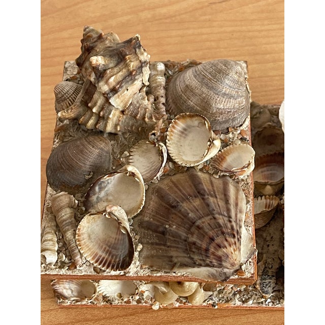 Antique Sailors Valentines Sea Shell Box For Sale - Image 4 of 5