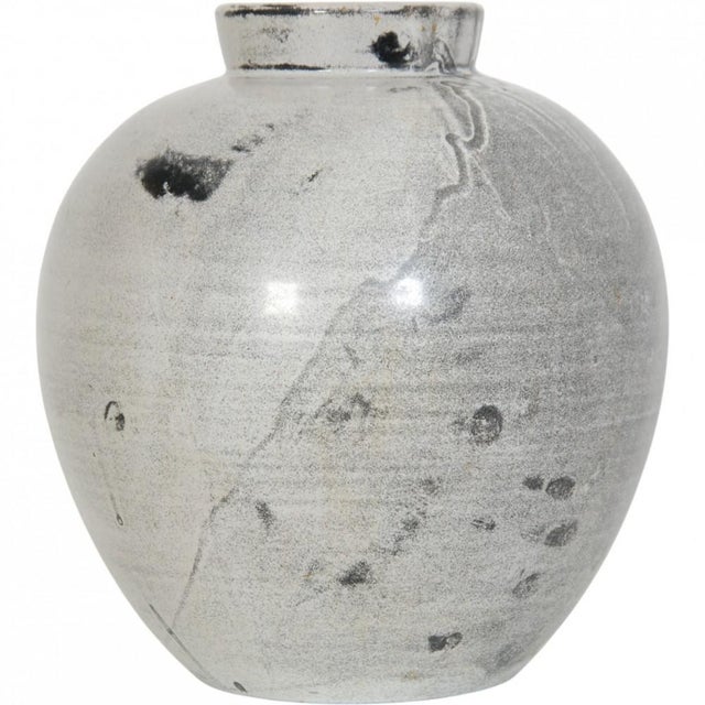 Herman Kähler gray ceramic vase, from the 1950s–1960s. The vase is in good condition. Height: 31 cm, diameter: 30 cm.