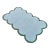 Handmade Cotton Scalloped Rug Reversible Sky Blue and Forest Green Dhurrie-10'x14' For Sale