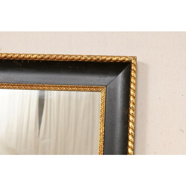 Black Vintage American Black & Gold Mirror For Sale - Image 8 of 11