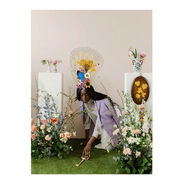 Original Fine Art Titled "Nature Is Medicine" by Artist Theresa Bear Floral Photographic Print the Secret Garden Collection For Sale