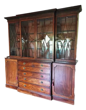 Vintage Custom Monumental Breakfront Cabinet
