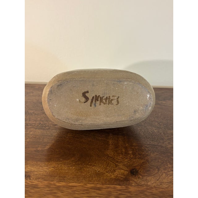 Mid 20th Century Mid Century American Studio Pottery Double Bud Vase by Frances Simches For Sale - Image 5 of 8