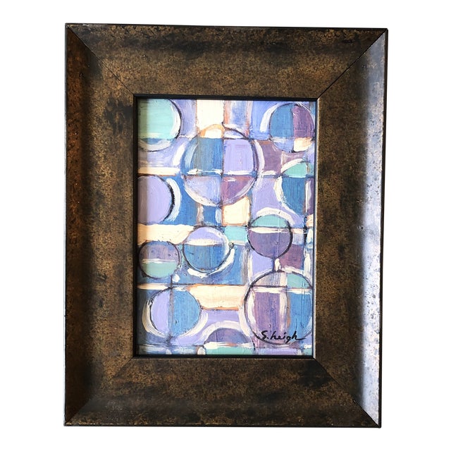 Original Contemporary Small Stephen Heigh Abstract Painting “Connection” For Sale
