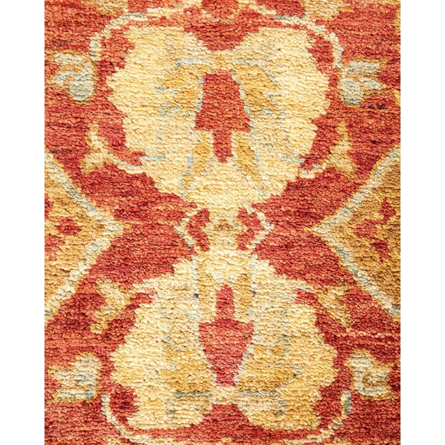 Contemporary Vintage Traditional Hand Knotted Wool Area Rug, Orange - 7'10" X 10'0" For Sale - Image 3 of 9
