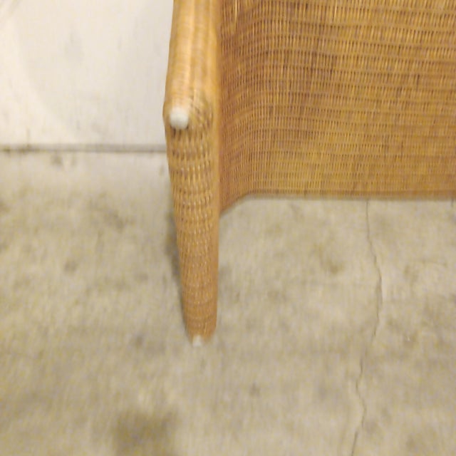 Vintage Natural Wicker Rattan Coffee Table For Sale - Image 15 of 18