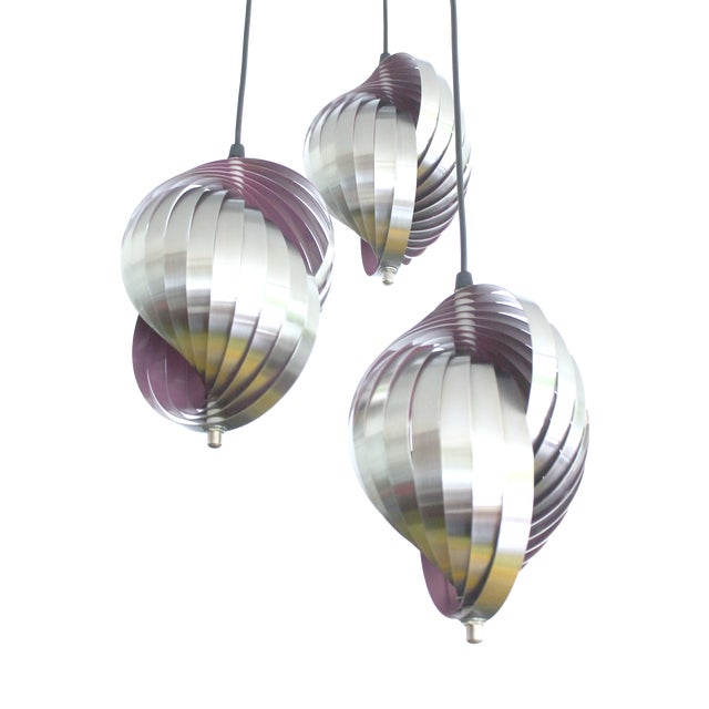 Vintage Space Age Pendant Light from Lyfa, 1970s For Sale