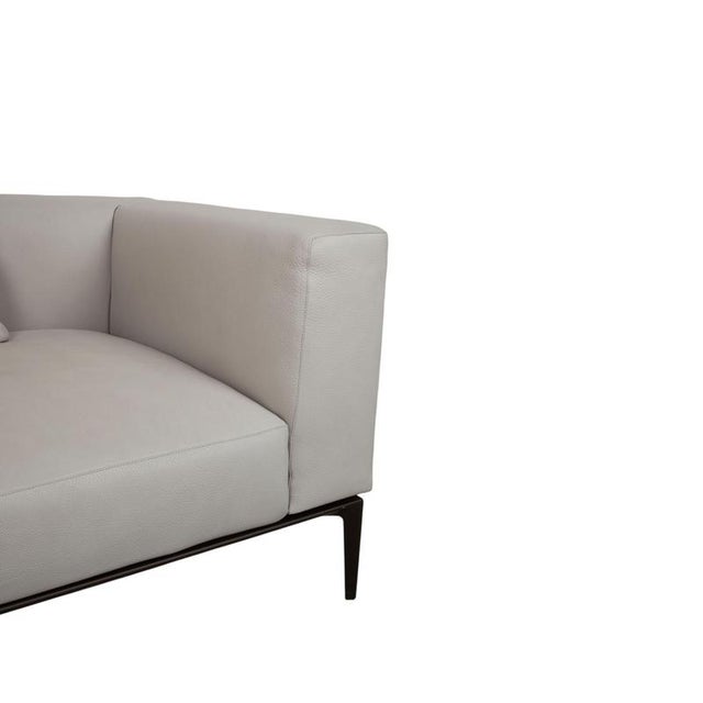 Jaan Living Leather Three-Seater Grey Cream Sofa from Walter Knoll and Wilhelm Knoll For Sale - Image 5 of 16