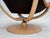 Scandinavian Swivel Armchair in Leather and Bentwood, 1980s For Sale - Image 13 of 18