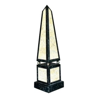 Vintage Boho Tessellated Stone Obelisk For Sale
