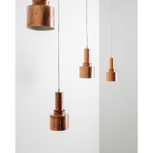 Swedish Mid-Century Copper T292 Pendants by Hans-Agne Jakobsson, 1950s, Set of 2 For Sale - Image 3 of 7