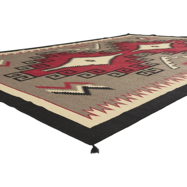 81036 Southwest Modern Ganado Navajo-Style Rug, 08'10 x 12'05. Embark on a captivating journey of contemporary elegance as...