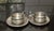 Vintage Italian Pewter Espresso Demitasse Cups and Saucers- 4 Pieces For Sale - Image 4 of 9