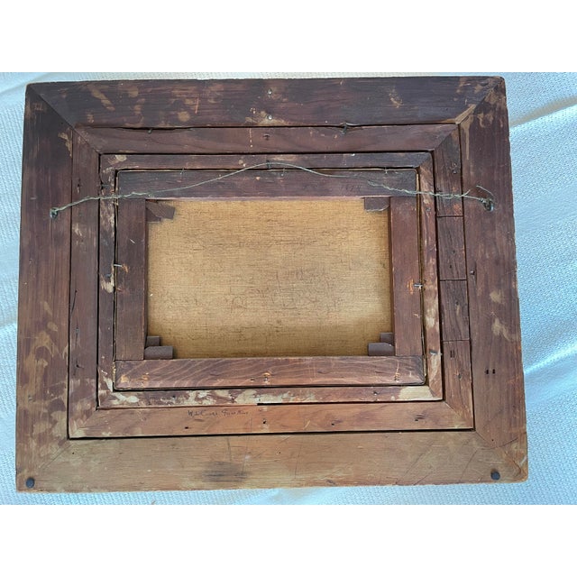 Antique 19thCentury Pastoral Landscape Oil Painting L Davis Dated 1874 For Sale - Image 9 of 10
