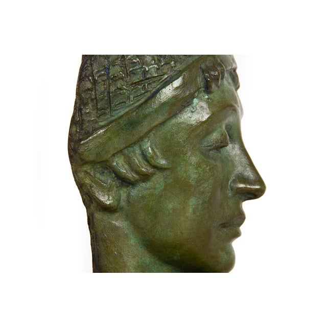 Rare American Bronze Sculpture Bust of “Unknown Woman” by Malvina Hoffman For Sale - Image 11 of 18