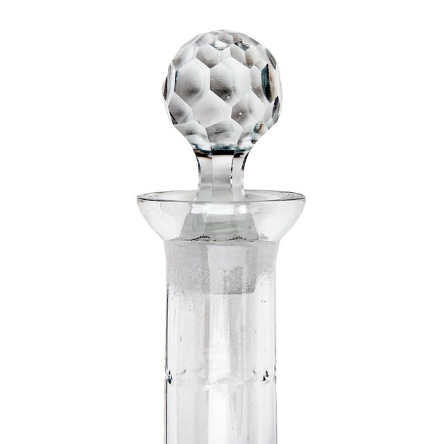 Mid 20th Century Cut Crystal Decanters- Set of 2 For Sale - Image 4 of 12