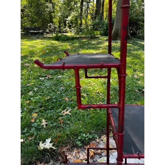 La Barge Chinoiserie Red Plant Stand For Sale In Saint Louis - Image 6 of 11
