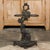 Early 20th Century English Iron Umbrella Stand Depicting a Dog Sitting in front of a Tree For Sale - Image 5 of 11