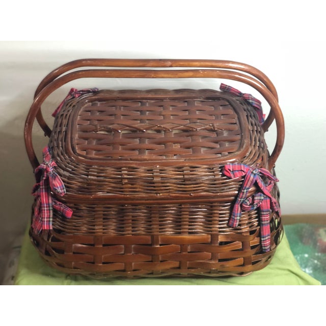 Vintage Picnic Time Picnic Basket Chairish