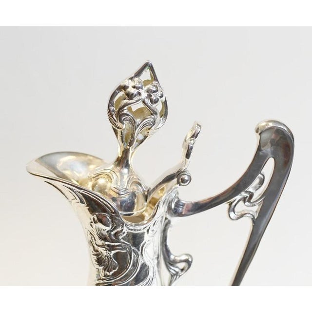 2000 - 2009 Art Nouveau Glass Claret Jug For Sale - Image 5 of 6