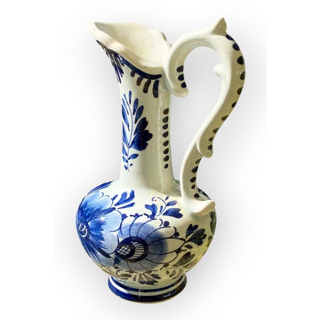 Vintage Diminutive Hand-Painted Delft Pitcher For Sale - Image 10 of 12