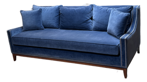 Nathan Anthony Bespoke Slope Arm Sofa, Navy