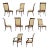 Regency Upholstered Dining Chairs - Set of 10 For Sale