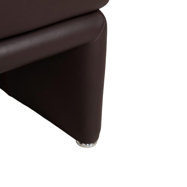 Raoul Leather Corner Sofa and Ottoman in Brown with Manual Function by Koinor, Set of 2 For Sale - Image 10 of 18