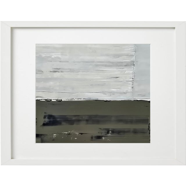 Abstract Framed Contemporary Neutral Color Palette Abstract Landscape Painting / Color Field / Earth Tones For Sale - Image 3 of 9