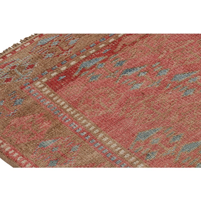 Traditional Vintage Kurdish Runner Rug in Red With Geometric Patterns, From Rug & Kilim For Sale - Image 3 of 7