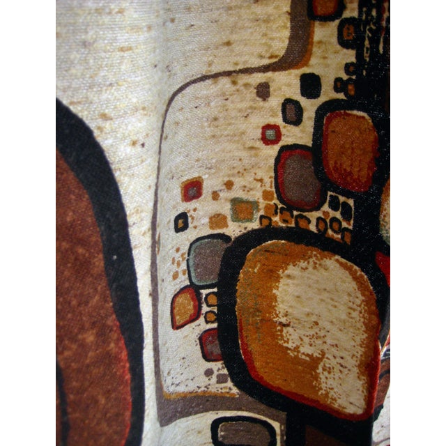 1970s Pair of French Mid-Century Modern 1970 Pair of Curtains -Drapes For Sale - Image 5 of 13