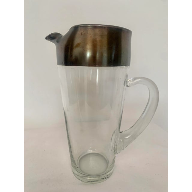 Mid 20th Century Vintage Dorothy Thorpe Silver Banded Pitcher For Sale - Image 5 of 6