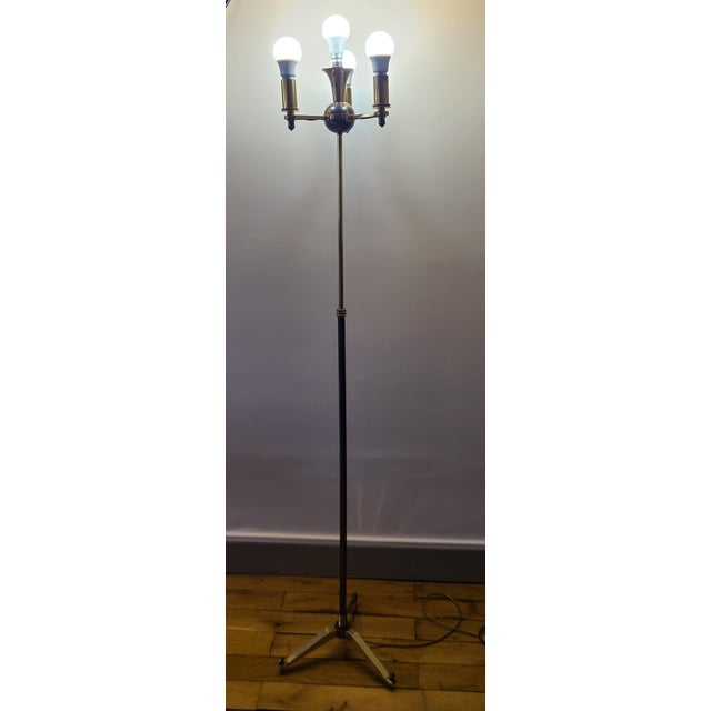Metal Mid-Century Floor Lamp from Maison Petitot, 1950s For Sale - Image 7 of 10
