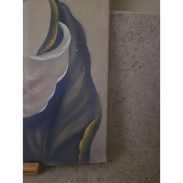 Ted Mundorff Vintage Floral Hawaiian Air Brush on Board Anthuriums 12 X 10 C1950 For Sale - Image 10 of 17