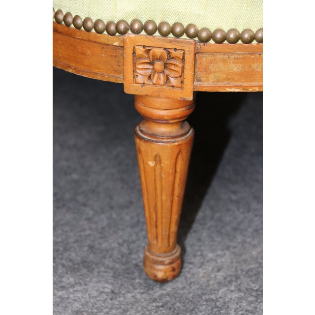 French Louis XVI Style Chaise Lounge Daybed Recamier Circa 1930 For Sale - Image 12 of 13