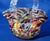 C 1890 Franz Welz Bohemian Art Glass Hand Blown Basket W/ Spun Thorn Handle For Sale - Image 4 of 9