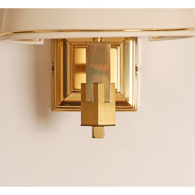 1970s Art Deco Skyskraper Wall Lamps Mid Century Modern French Vintage Lamps - A Pair For Sale - Image 5 of 12