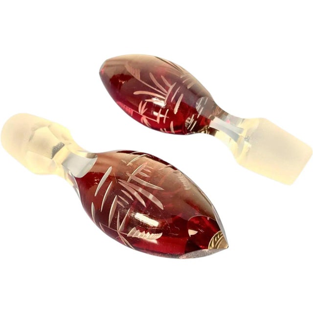 Pair of 1960s Decanters With Stopper by Egermann For Sale - Image 4 of 7