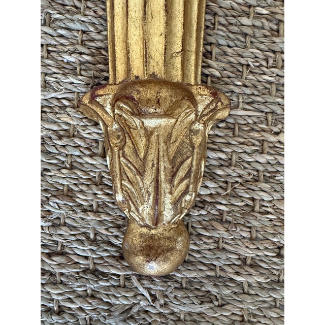 Pair Italian Gilded Carved Wall Shelves For Sale - Image 9 of 10