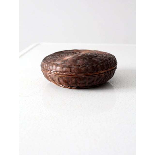 Brown Antique Chinese Sewing Basket For Sale - Image 8 of 10