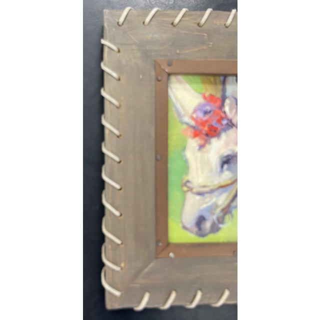 2020s "Out on the Town" ~ Lorie Batson, Original Oil Painting, the Sweet Nature of This Girl Is Captured as She Greeted People in the Town Square. For Sale - Image 5 of 7