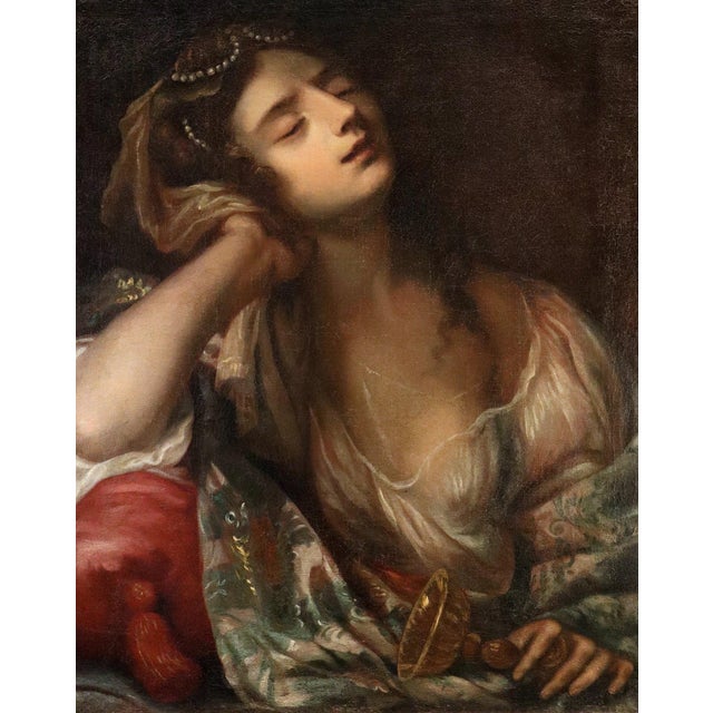 After Carlo Francesco Nuvolone, The Suicide of Queen Sophonisba, 17th Century, Oil Painting on Canvas, Framed For Sale - Image 13 of 13