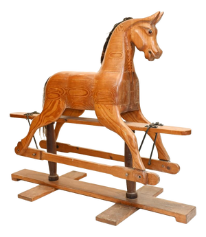 Rocking Horse in Carved Wood, 1930s