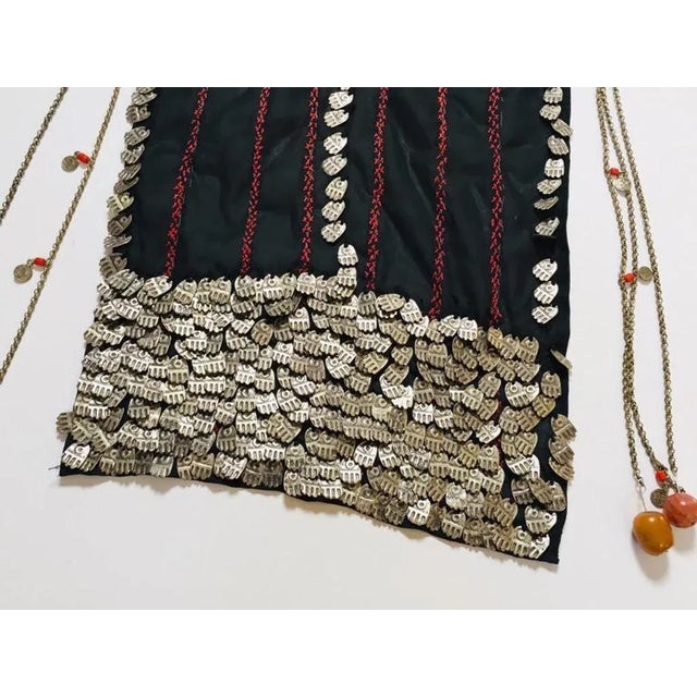 Folk Art Middle Eastern Islamic Women Face Veil Bedouin, Sinai Bedouin Desert Garment For Sale - Image 3 of 18