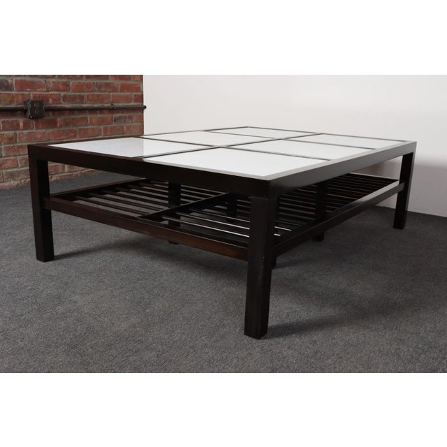 Vintage Ebonized Wood and Vitrolite Glass Coffee Table by Van Keppel and Green For Sale In New York - Image 6 of 18