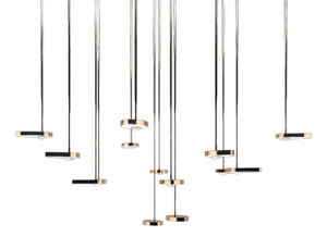 Lilly Straight Config. 1 Medium Hanging Lamp by Ovature Studios, Set of 14