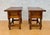 Brown Pair of Spanish Carved Wood Bedside Tables With Floral Drawers, Mid-20th Century For Sale - Image 8 of 9