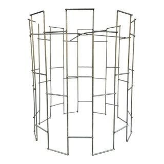 Vintage Lamp Shade Chandelier Ceiling Fixture Metal Wire Brutalist Modern Jere For Sale