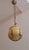 Metal Vintage Art Deco German Ceiling Lamp with Beige-Grey Marbled Glass Shade on a Brass Mount For Sale - Image 7 of 7