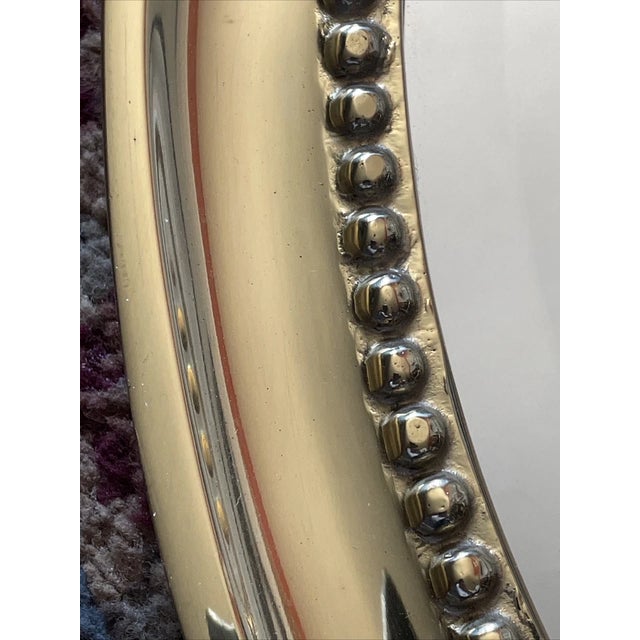 Glass Decorative Crafts Inc Brass Gold Frame Bow Mirror. #2117 MCM Hollywood Regency For Sale - Image 7 of 12